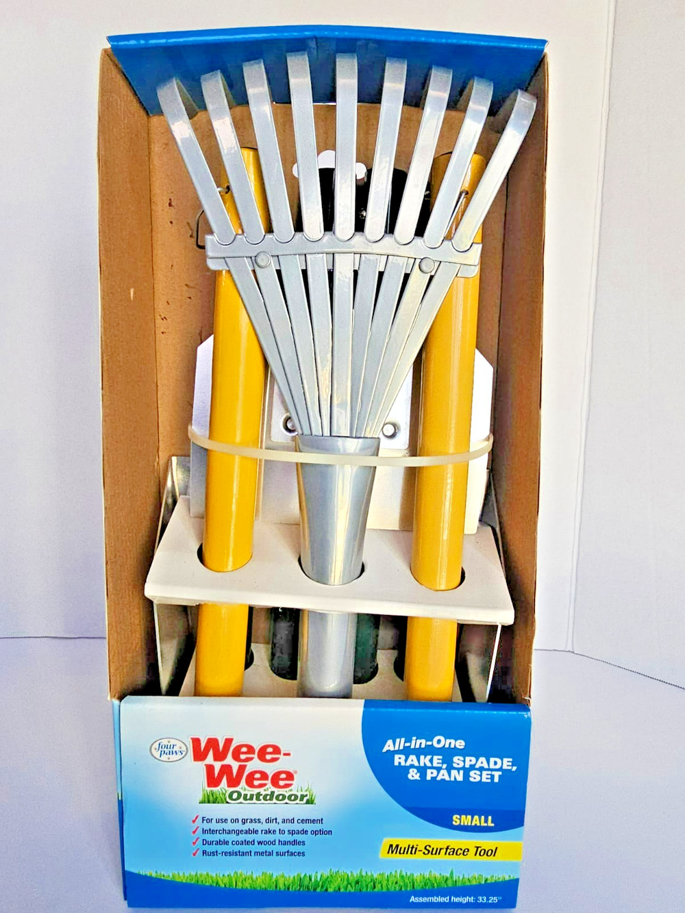 Four Paws Wee-Wee All-in-One Dog Poop Rake, Spade and Pan Set Rake, Bran New.